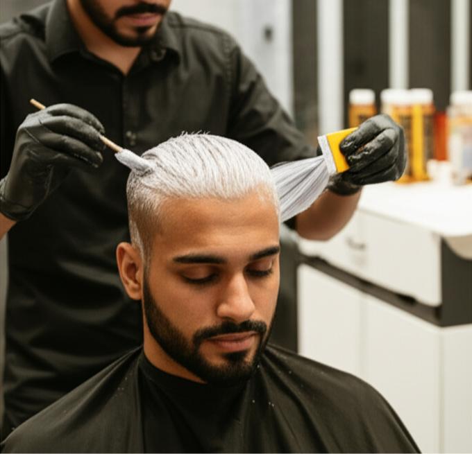 Coloration homme de qualité au salon