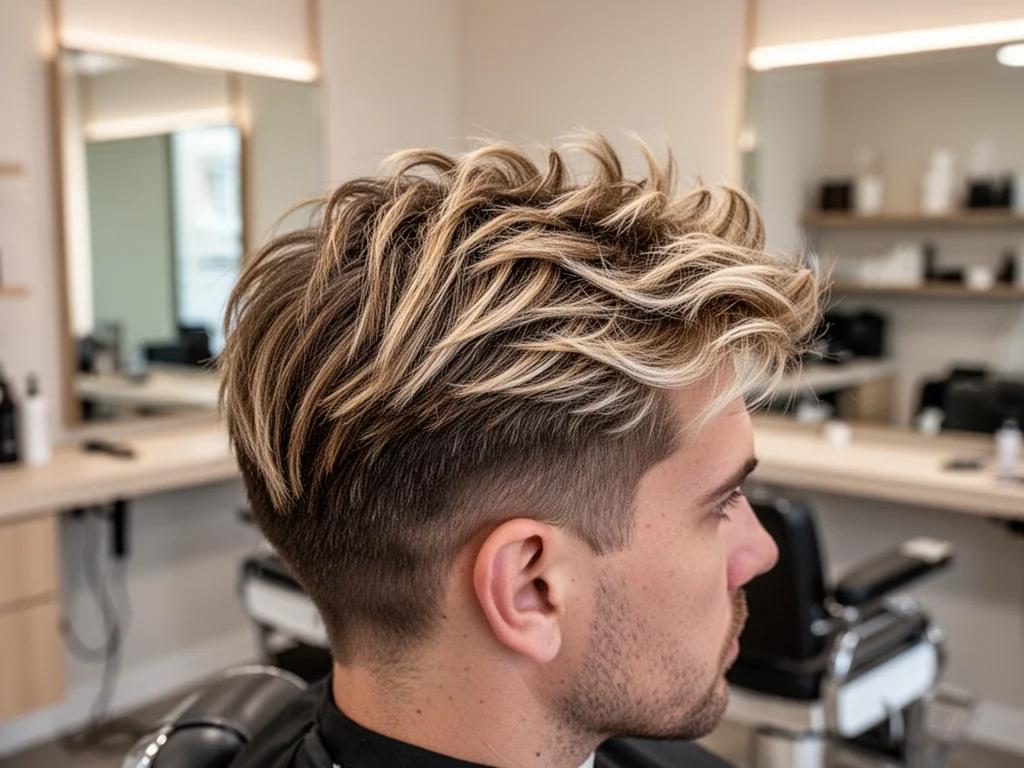 Balayage homme de qualité au salon